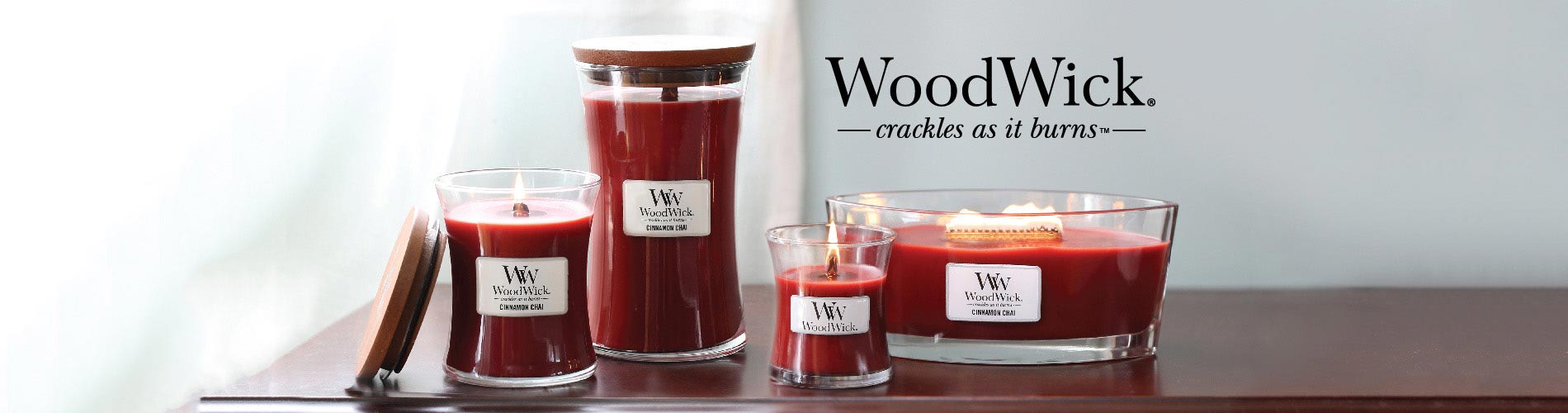 Come in to check out our<br> full-line of Woodwick Candles!